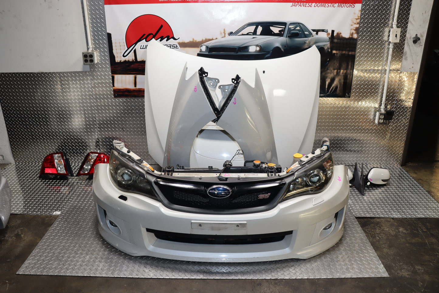 JDM 2008 - 2014 SUBARU IMPREZA WRX STI GRB GVF SEDAN COMPLETE FRONT END NOSE CUT