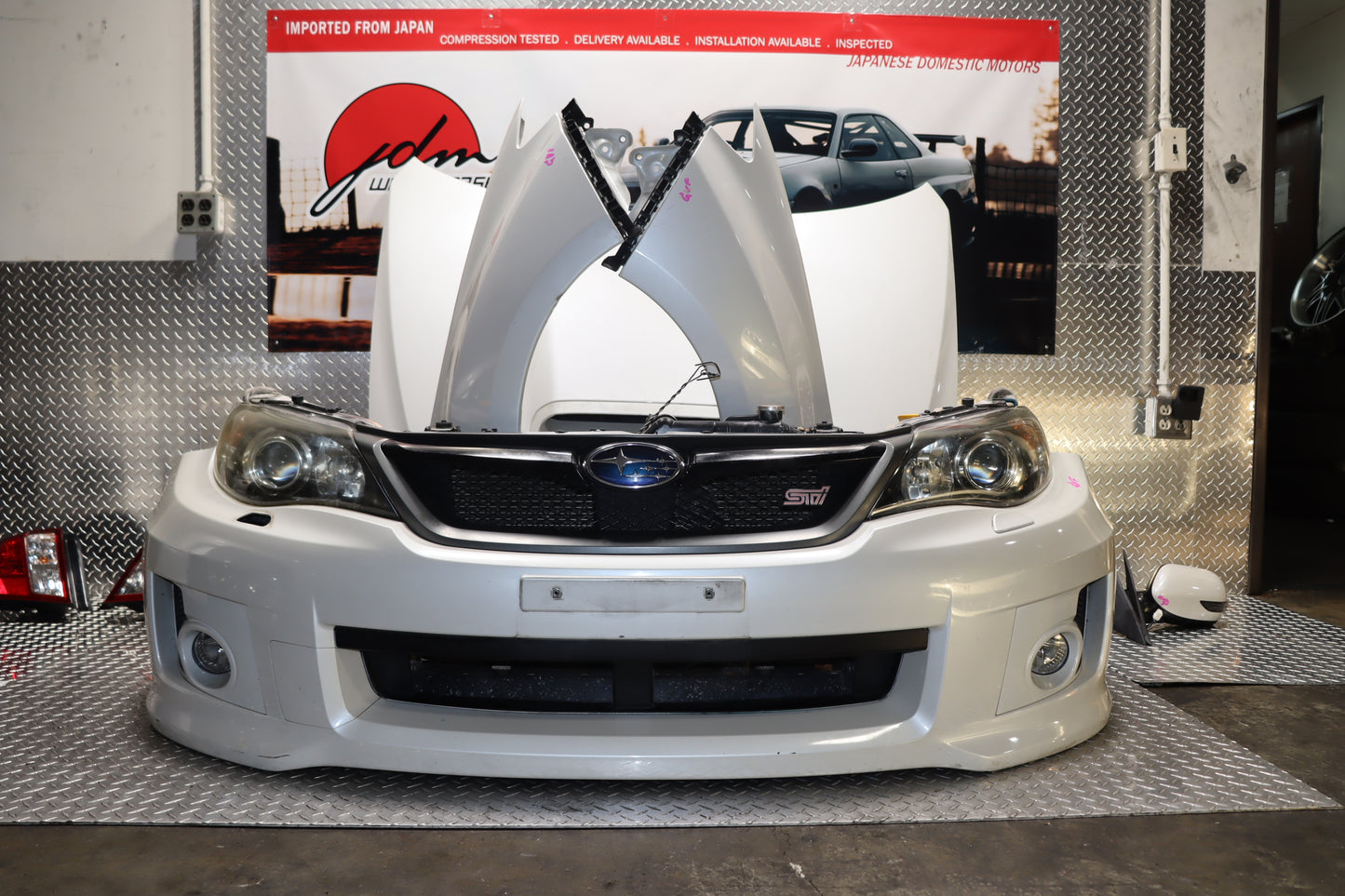 JDM 2008 - 2014 SUBARU IMPREZA WRX STI GRB GVF SEDAN COMPLETE FRONT END NOSE CUT
