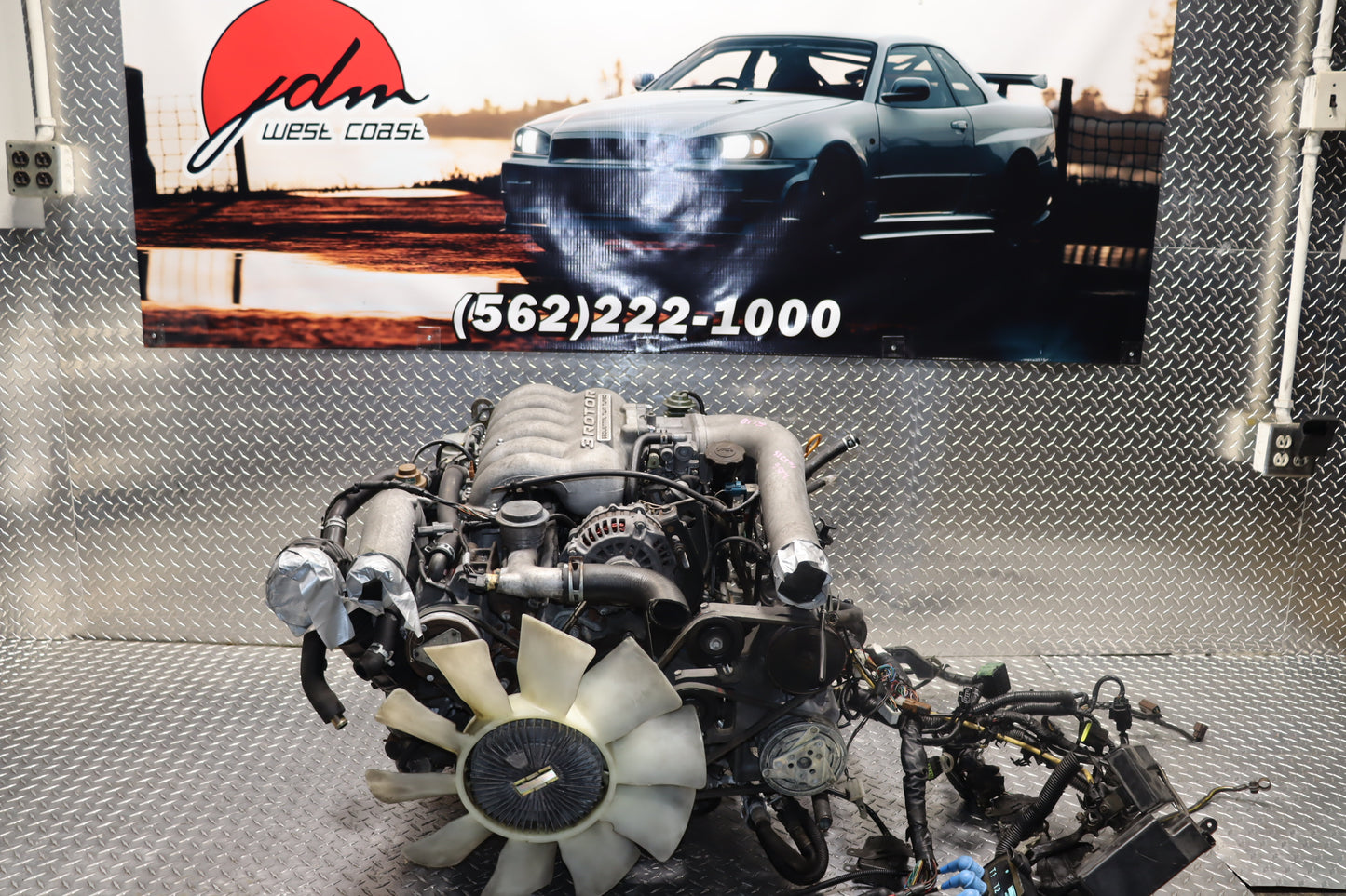 JDM 20B REW 3 ROTOR Twin-Turbo Mazda EUNOS COSMO Engine 90-95 AT Transmission ROTARY ENGINE