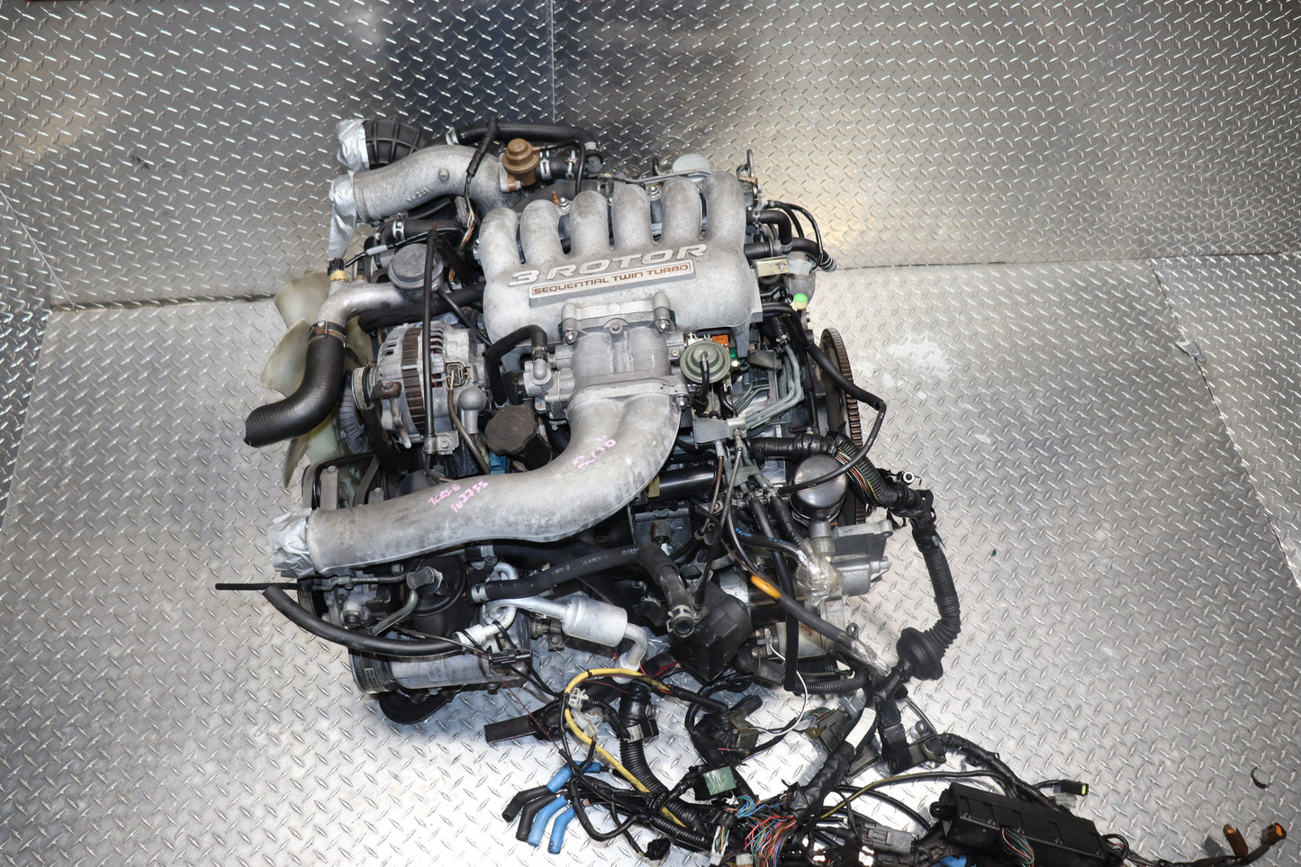JDM 20B REW 3 ROTOR Twin-Turbo Mazda EUNOS COSMO Engine 90-95 AT Transmission ROTARY ENGINE