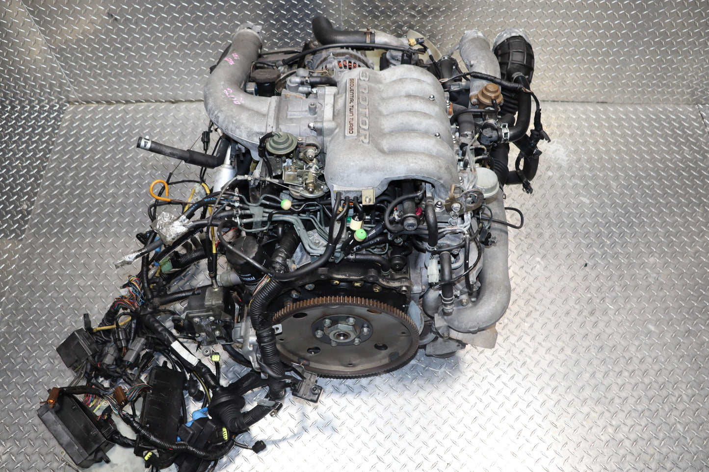 JDM 20B REW 3 ROTOR Twin-Turbo Mazda EUNOS COSMO Engine 90-95 AT Transmission ROTARY ENGINE