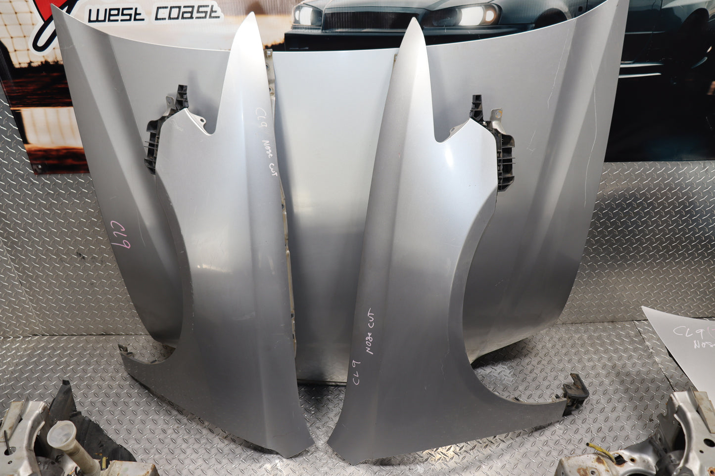 JDM 2004 - 2008 HONDA ACCORD CL7 ACURA TSX SILVER COMPLETE FRONT END NOSE CUT REAR CONVERSION