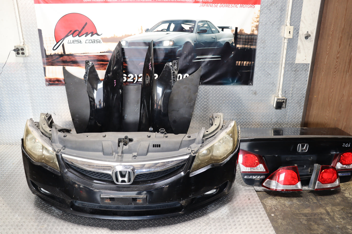 JDM HONDA CIVIC FD1 FD2 FD3 ACURA CSX FRONT NOSE CUT AND REAR END CONVERSION SWAP