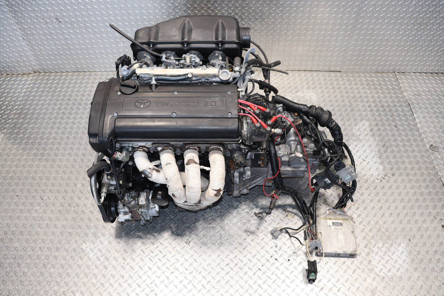 JDM 4AGE BLACKTOP 20Valve 1.6L AE111 AE86 COROLLA 5 SPEED MT ENGINE TESTED✔