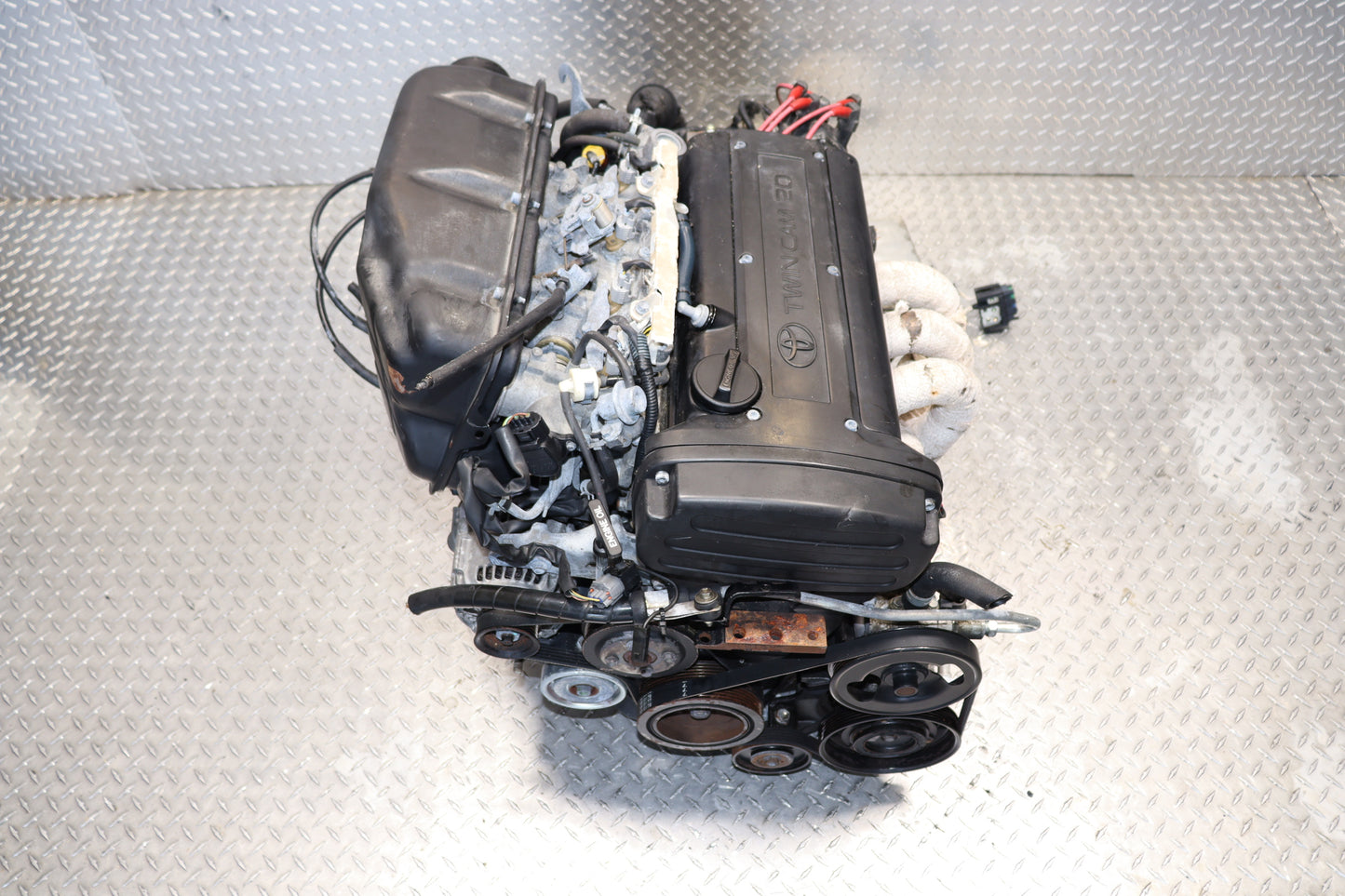 JDM 4AGE BLACKTOP 20Valve 1.6L AE111 AE86 COROLLA 5 SPEED MT ENGINE TESTED✔