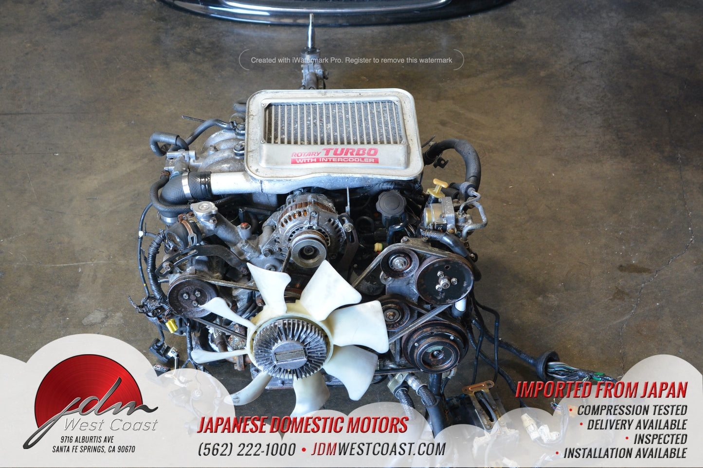 JDM 13B 89-91 Mazda Rx7 FC3S Turbo 1.3L Rotary Engine MT 5 speed ECU S5 MOTOR