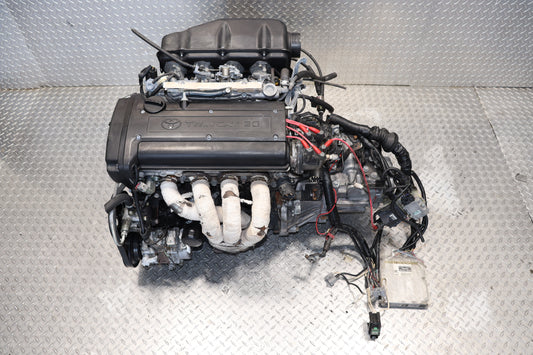 JDM 4AGE BLACKTOP 20Valve 1.6L AE111 AE86 COROLLA 5 SPEED MT ENGINE TESTED✔