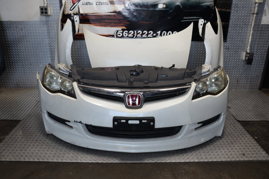 JDM HONDA CIVIC FD1 FD2 FD3 ACURA CSX FRONT NOSE CUT AND REAR END CONVERSION SWAP WHITE