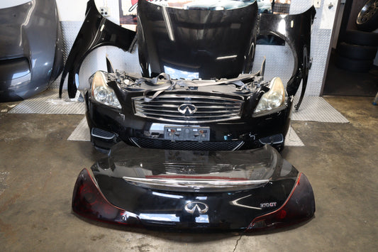 JDM 2010 - 2015 NISSAN SKYLINE V36 INFINITI G37 COMPLETE FRONT END NOSE CUT BLACK