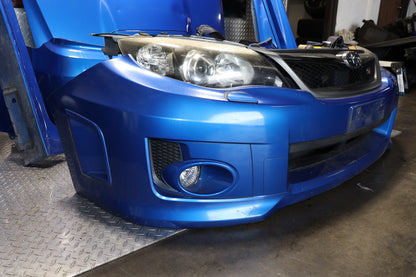JDM 2008 - 2014 BLUE SUBARU IMPREZA WRX STI SEDAN GRB GVF COMPLETE FRONT END NOSE CUT ASSEMBLY