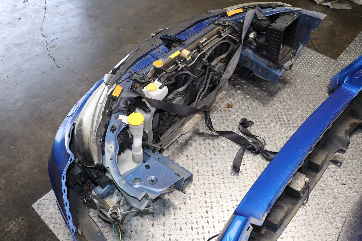 JDM 2008 - 2014 BLUE SUBARU IMPREZA WRX STI SEDAN GRB GVF COMPLETE FRONT END NOSE CUT ASSEMBLY