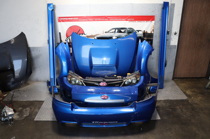 JDM BLUE SUBARU IMPREZA WRX STI SEDAN 2008 - 2014 GRB GVF COMPLETE FRONT END NOSE CUT ASSEMBLY