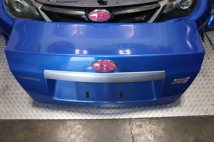 JDM BLUE SUBARU IMPREZA WRX STI SEDAN 2008 - 2014 GRB GVF COMPLETE FRONT END NOSE CUT ASSEMBLY