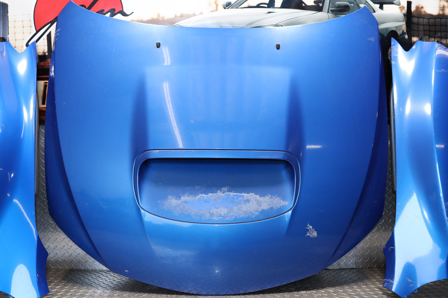 JDM BLUE SUBARU IMPREZA WRX STI SEDAN 2008 - 2014 GRB GVF COMPLETE FRONT END NOSE CUT ASSEMBLY