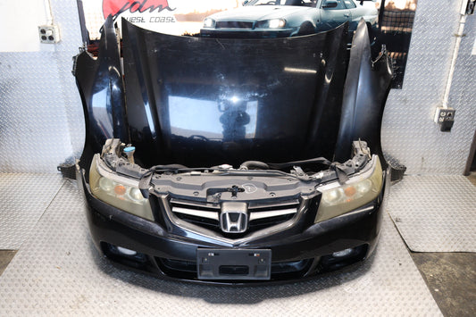 JDM 2004 - 2008 HONDA ACCORD CL7 ACURA TSX BLACK COMPLETE FRONT END NOSE CUT REAR CONVERSION