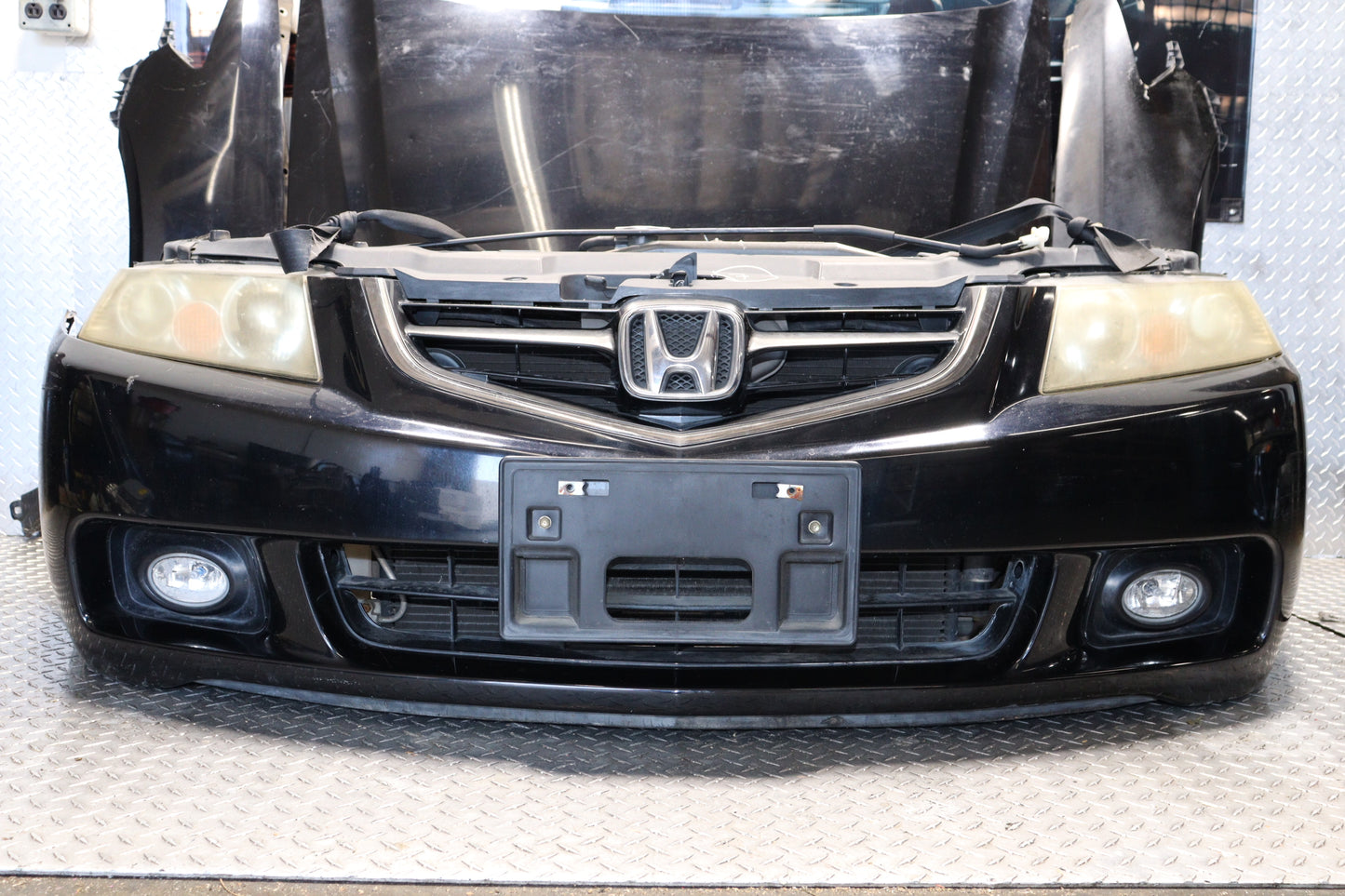 JDM 2004 - 2008 HONDA ACCORD CL7 ACURA TSX BLACK COMPLETE FRONT END NOSE CUT REAR CONVERSION