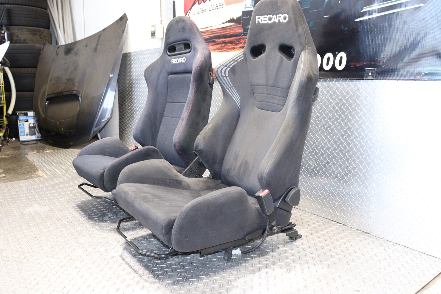 JDM DC5 Integra Type R Black Recaro Seats Pair OEM Honda Acura RSX ITR