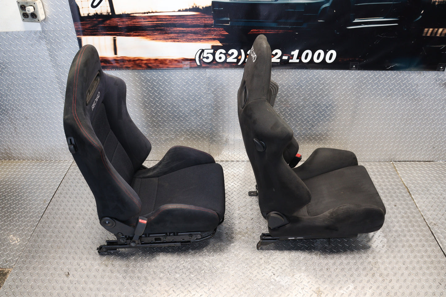 JDM DC5 Integra Type R Black Recaro Seats Pair OEM Honda Acura RSX ITR