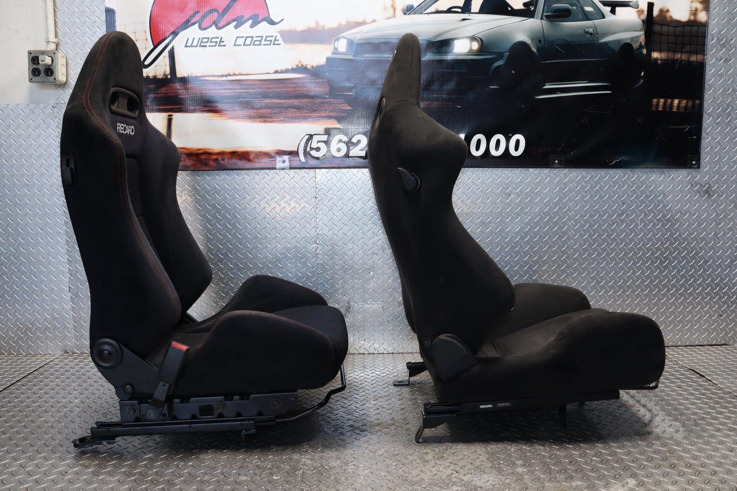 JDM DC5 Integra Type R Black Recaro Seats Pair OEM Honda Acura RSX ITR