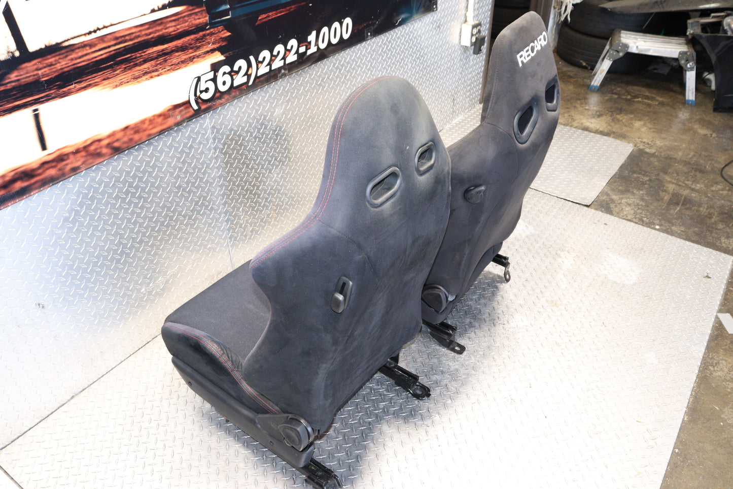 JDM DC5 Integra Type R Black Recaro Seats Pair OEM Honda Acura RSX ITR