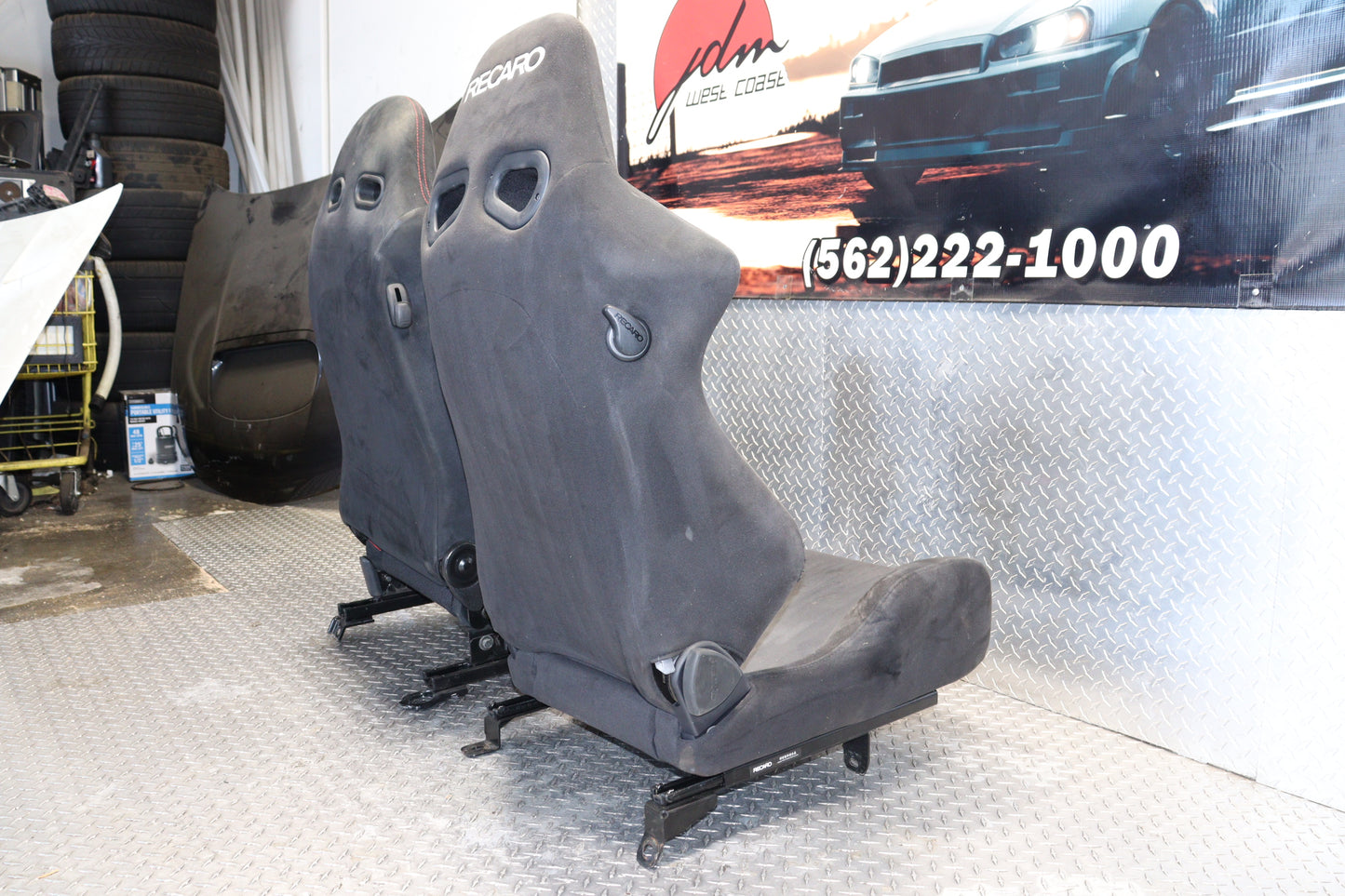 JDM DC5 Integra Type R Black Recaro Seats Pair OEM Honda Acura RSX ITR