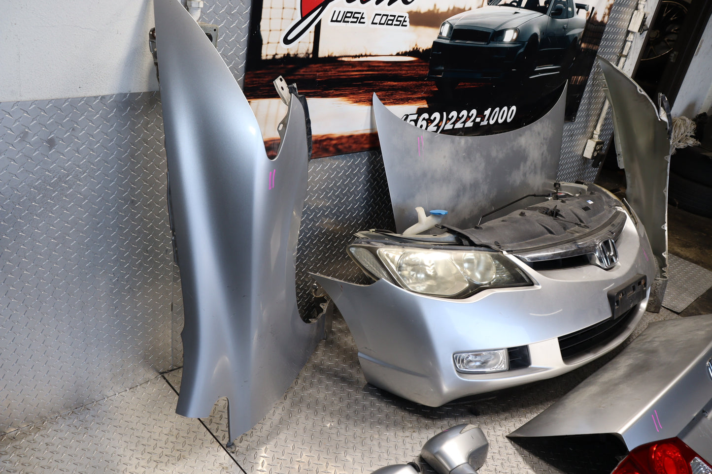 JDM 2006-2008 Acura CSX Complete Front End Conversion Nose Cut for Honda Civic FD