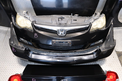 JDM 2006-2008 Acura CSX Complete Front End Conversion Nose Cut for Honda Civic FD BLACK