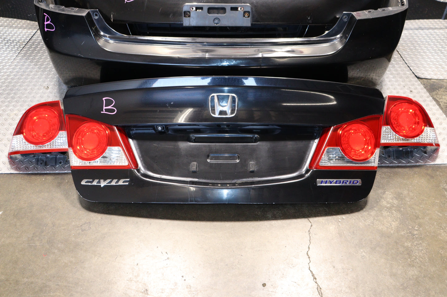 JDM 2006-2008 Acura CSX Complete Front End Conversion Nose Cut for Honda Civic FD BLACK