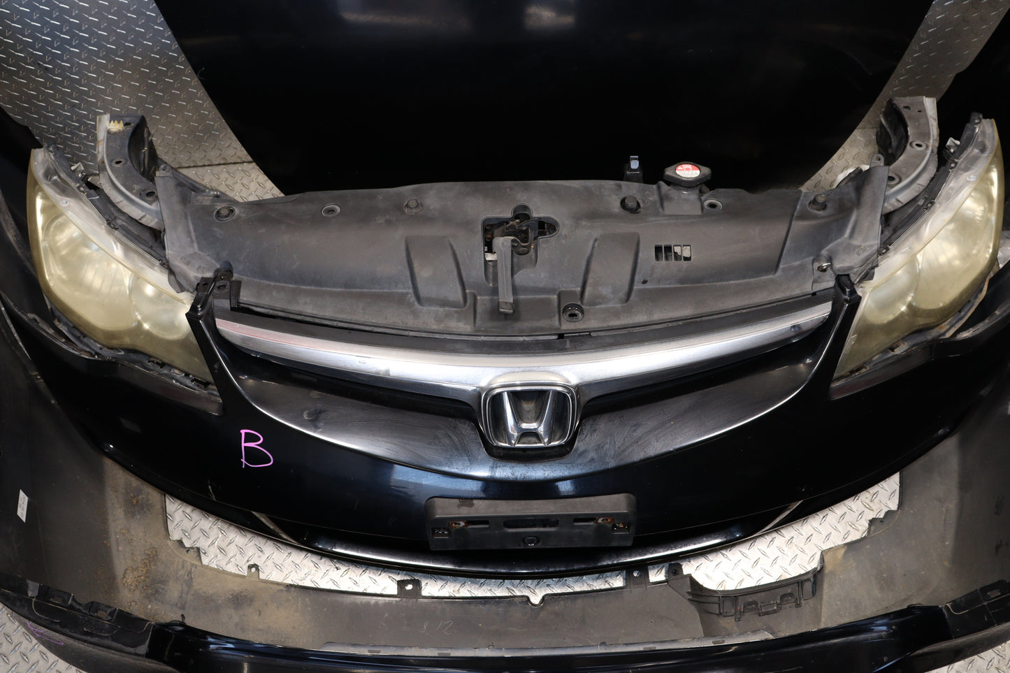 JDM 2006-2008 Acura CSX Complete Front End Conversion Nose Cut for Honda Civic FD BLACK