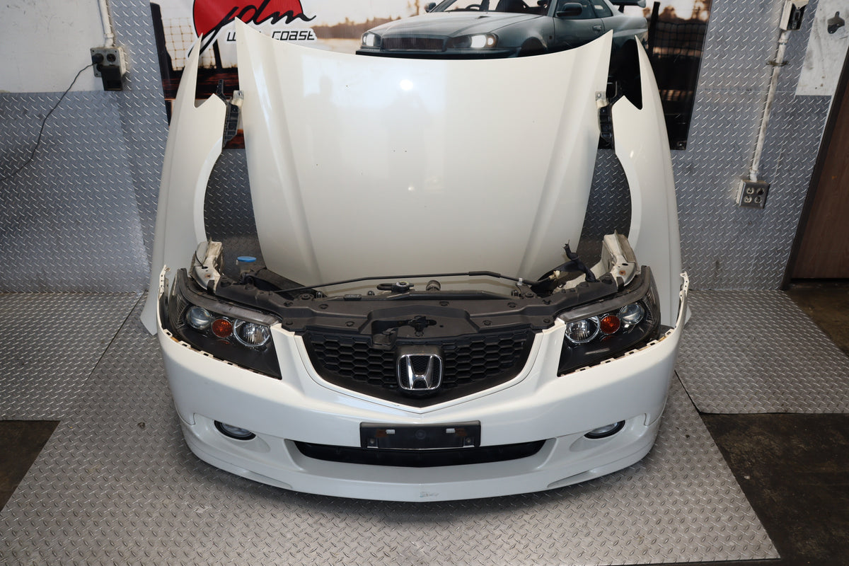 JDM 2004–2008 Honda Accord CL7 Acura TSX White Complete Front End Nose Cut Conversion