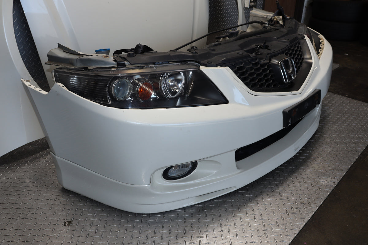 JDM 2004–2008 Honda Accord CL7 Acura TSX White Complete Front End Nose Cut Conversion