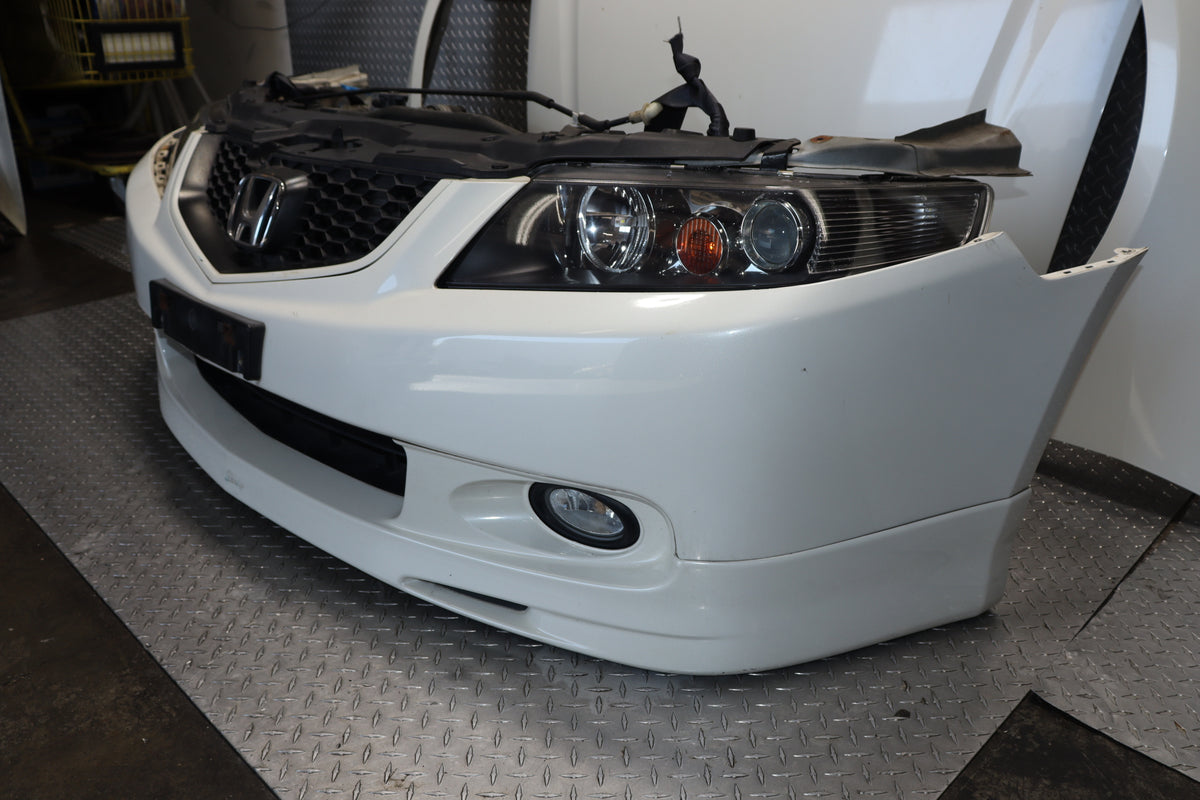 JDM 2004–2008 Honda Accord CL7 Acura TSX White Complete Front End Nose Cut Conversion
