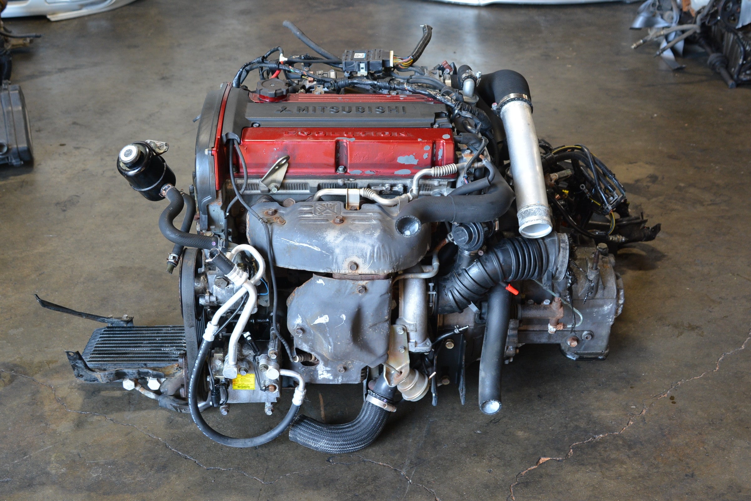 JDM 4G63 MITSUBISH Turbo EVOLUTION VII 7 8 ENGINE ONLY* ECU WIRING Evo ...