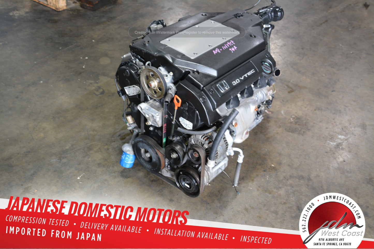JDM J30A 2000-2002 Honda Accord Engine ONLY 3.0L SOHC V6 VTEC J30A1 COIL TYPE