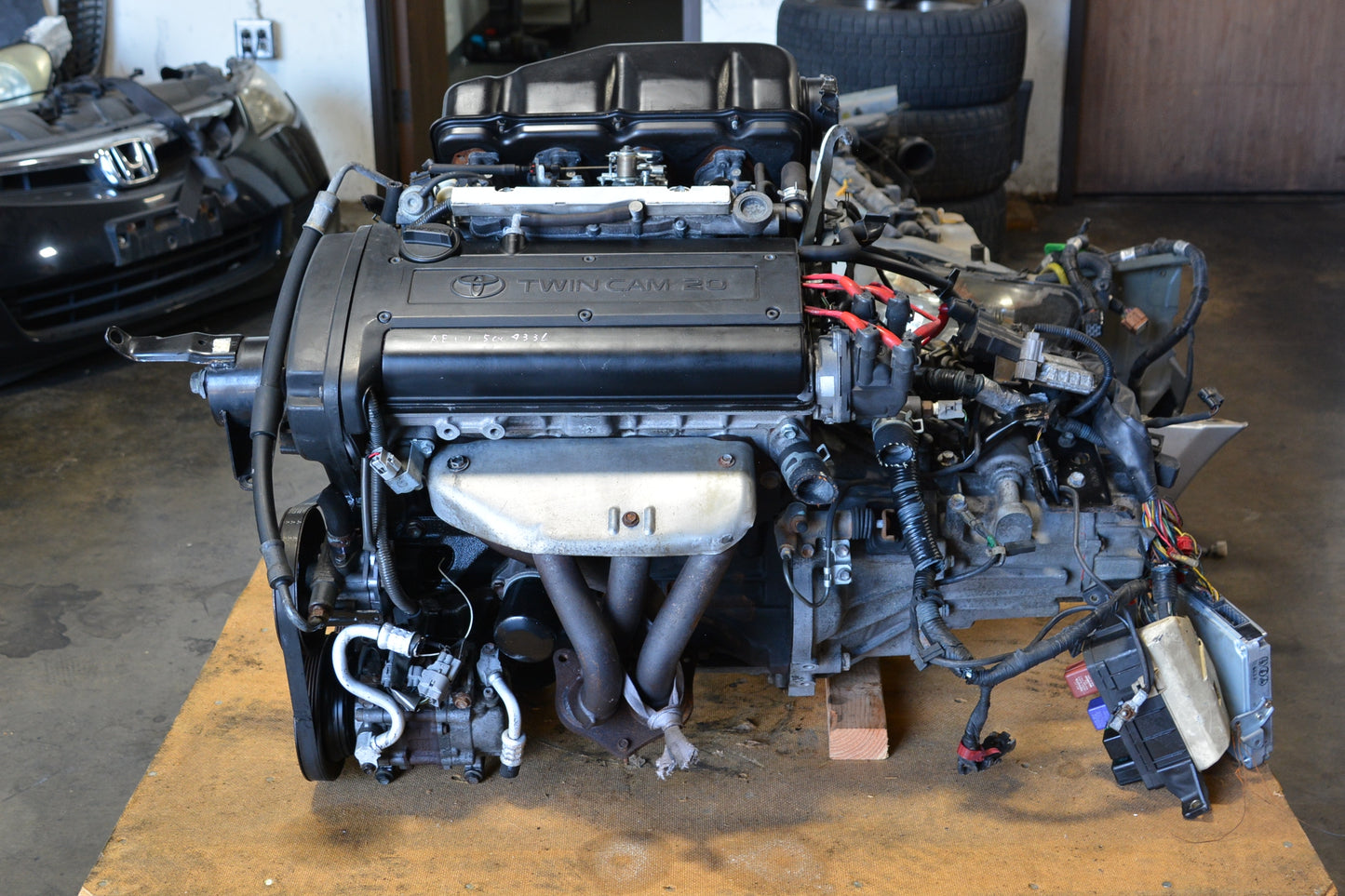JDM 4AGE BLACKTOP 20Valve 1.6L AE111 AE86 COROLLA 5 SPEED MT ENGINE TESTED✔