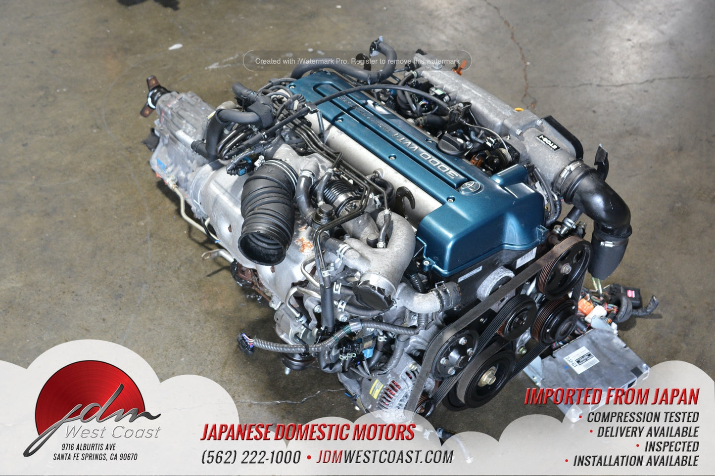 JDM 2JZGTE Toyota Aristo IS300 Engine 2JZ Twin-Turbo VVT-i 3.0L A/T Non-imm. ECU